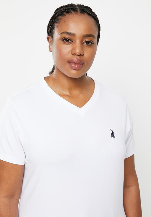 POLO - Plus kelly v-neck tee - white