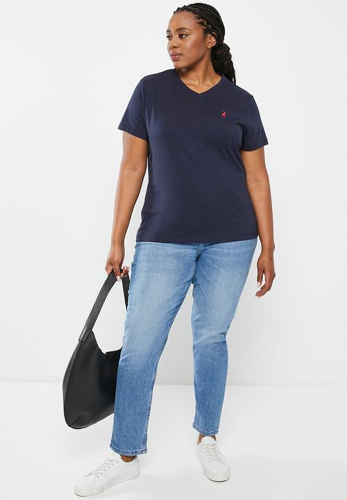 POLO - Plus kelly v-neck tee - navy