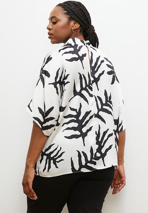 edit - Basic satin shell - scattered fern