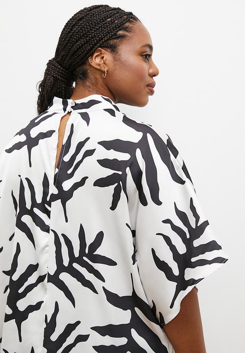 edit - Basic satin shell - scattered fern