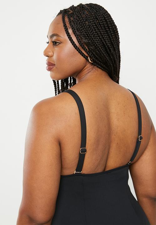 Cotton On - Plus scoop neck D+ one piece full - black