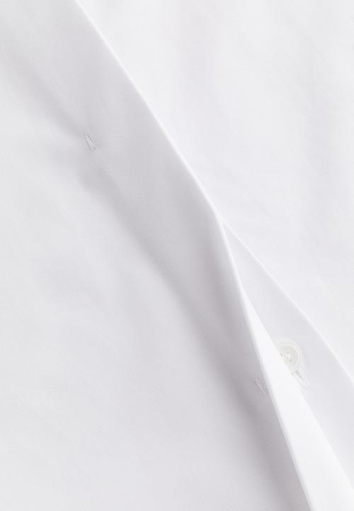 H&M - H&M Studio: Cotton bow shirt - white