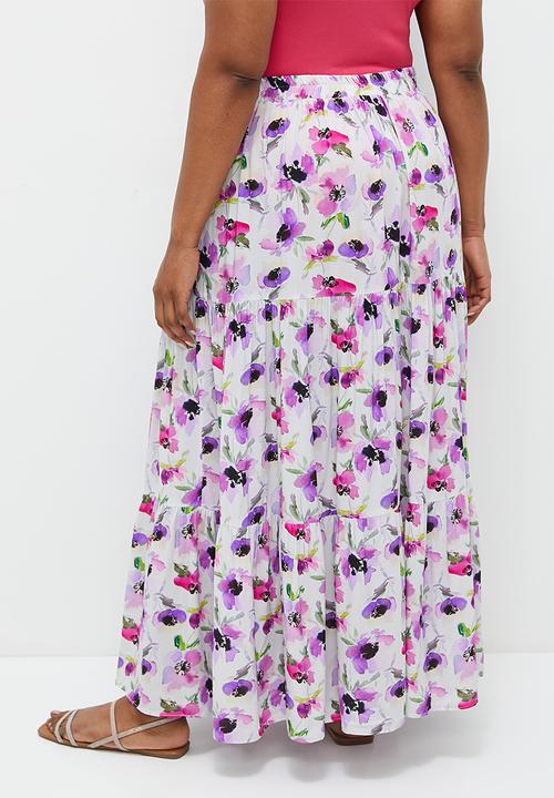 MILLA - Tiered maxi skirts - multi