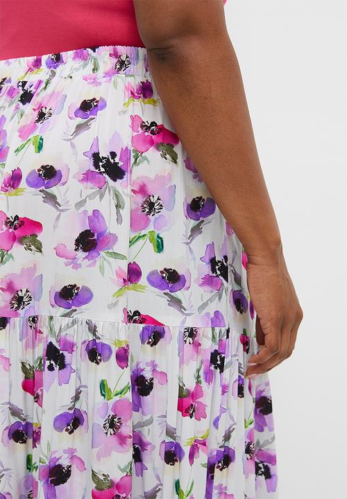 MILLA - Tiered maxi skirts - multi