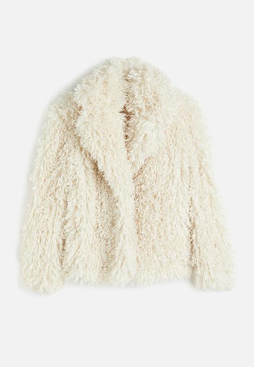 H&M - H&M Studio: Fuzzy jacket - cream