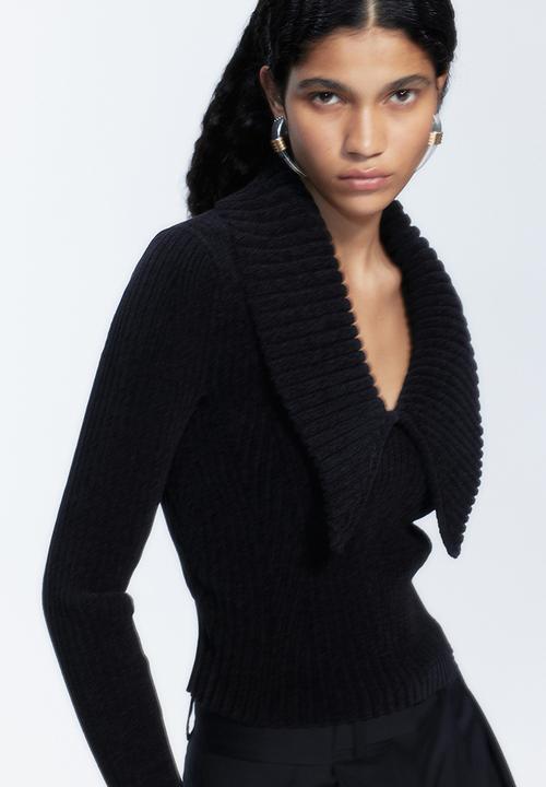 H&M - H&M Studio: Chenille chelsea-collar jumper - charcoal grey