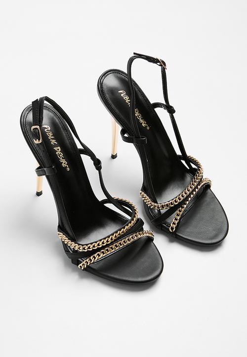 Public Desire - Cleopatra stiletto heel - black