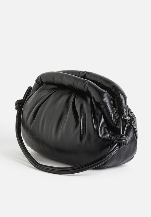 H&M - H&M Studio: Leather shoulder bag - midnight black
