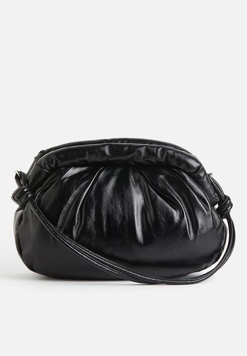 H&M - H&M Studio: Leather shoulder bag - midnight black