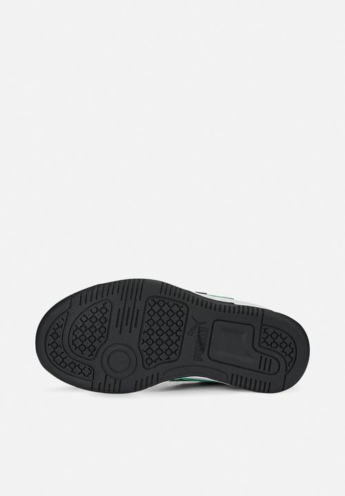 PUMA - Rebound layup lo s jr - puma white/Achive green/puma black