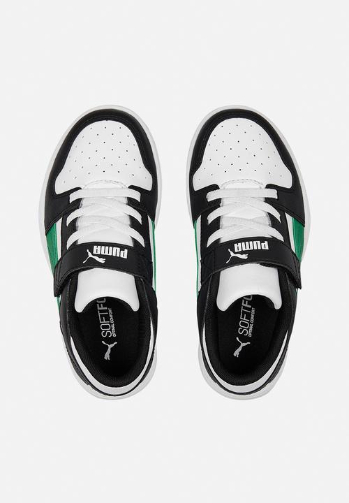 PUMA - Rebound layup lo s jr - puma white/Achive green/puma black