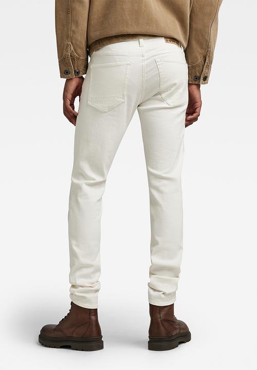 G-STAR - 3301 Slim elto superstretch rfd - white