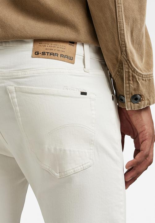 G-STAR - 3301 Slim elto superstretch rfd - white