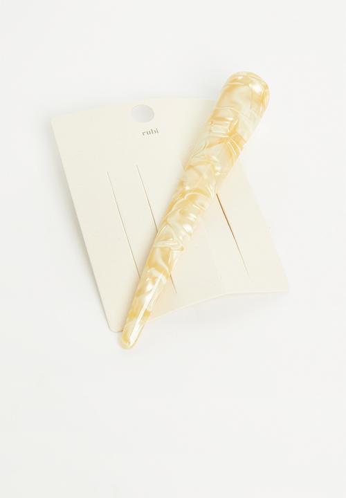 Rubi - Ally hair claw clip - white marble