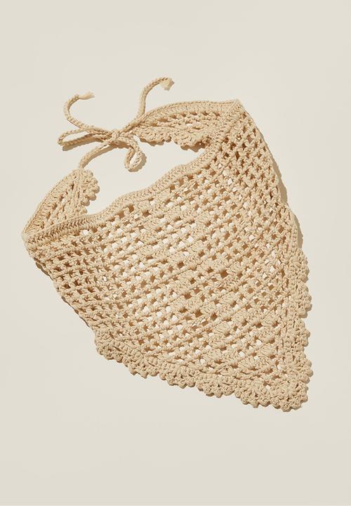 Rubi - Crochet bandana - stone