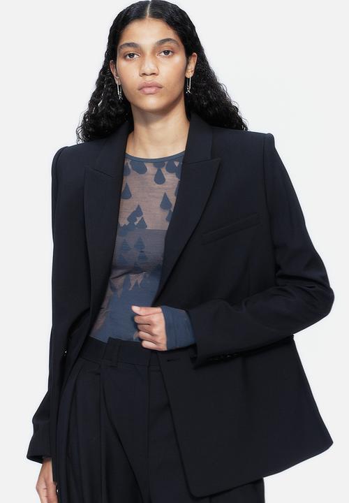 H&M - H&M Studio: Fantome Top - dark teal patterned