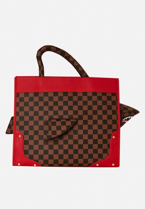 Sprayground - Sharks in Paris tote - red & brown 