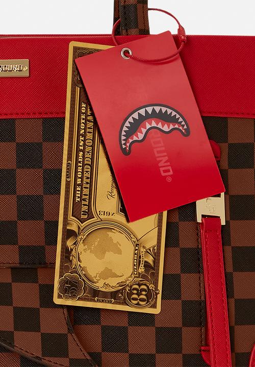 Sprayground - Sharks in Paris tote - red & brown 