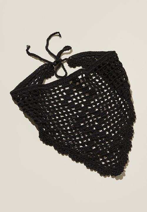 Rubi - Crochet bandana - black