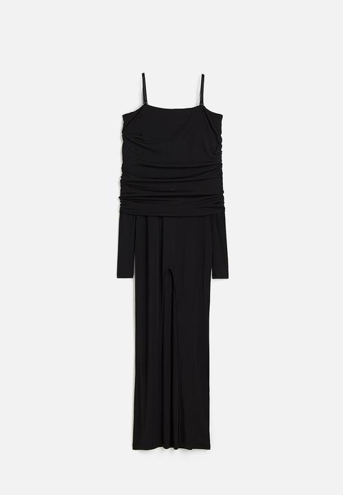 H&M - H&M Studio: Jersey off-the-shoulder dress - midnight black
