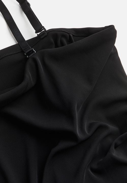 H&M - H&M Studio: Jersey off-the-shoulder dress - midnight black
