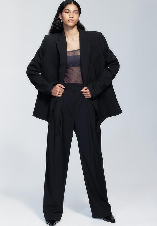 H&M - H&M Studio: Jacquard-mesh body - dark mauve/teardrop