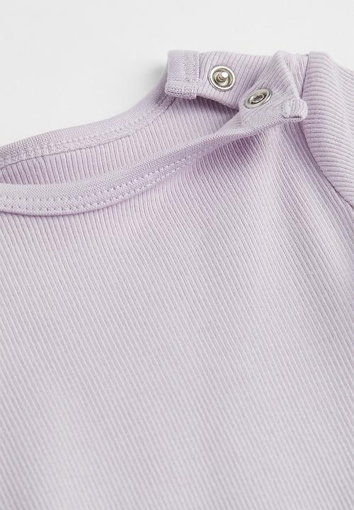 H&M - Ribbed cotton set - light purple