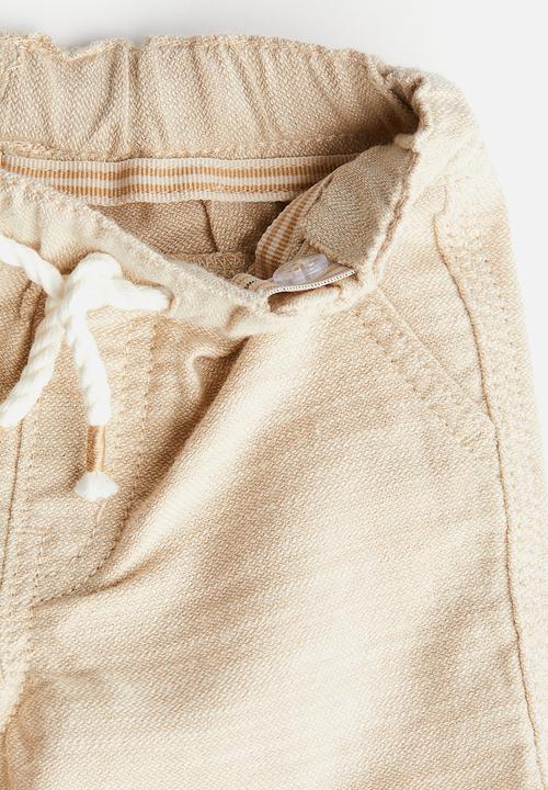H&M - Cotton shorts - light beige 