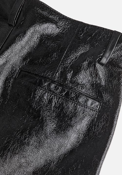 H&M - H&M Studio: Leather pencil skirt - midnight black