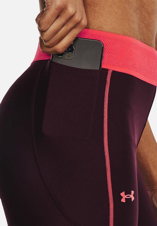 Under Armour - Armour branded wb leg - dark maroon 