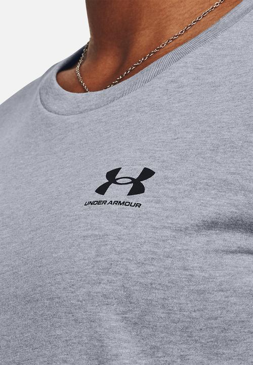 Under Armour - Ua sportstyle lc short sleeve - steel light heather & black