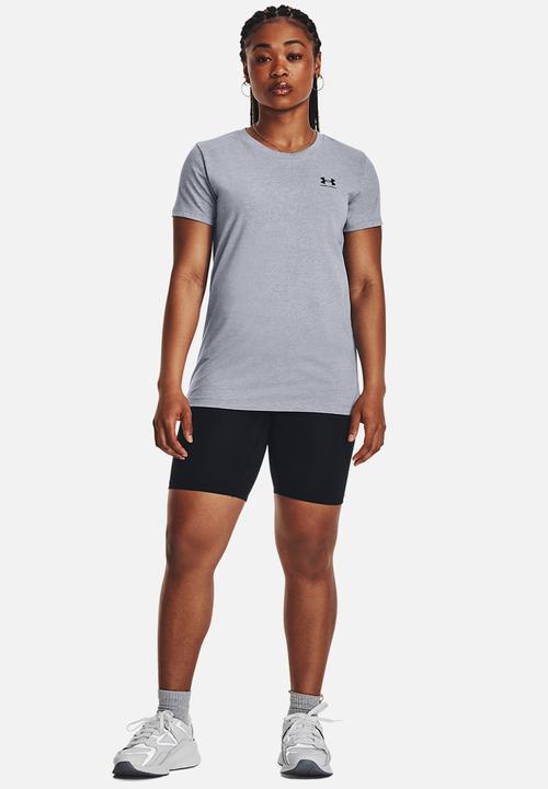 Under Armour - Ua sportstyle lc short sleeve - steel light heather & black