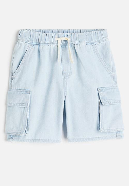 H&M - Cotton cargo shorts - light blue