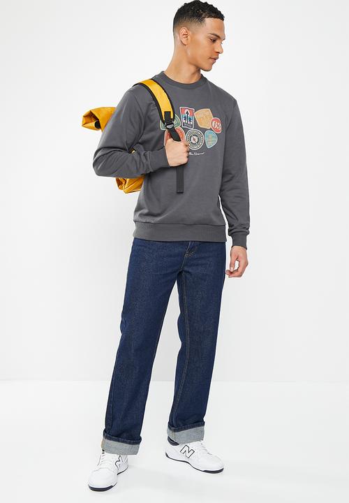 Ben Sherman - Outdoor badges crew sweater - charcoal 