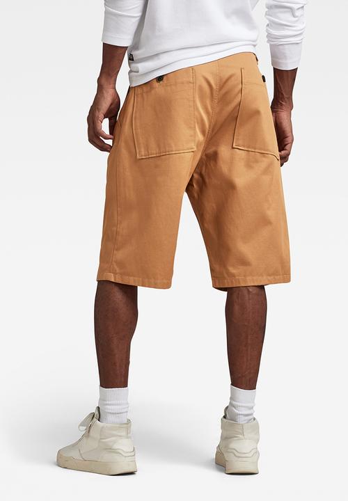 G-STAR - Worker chino short - draper dobby - stone