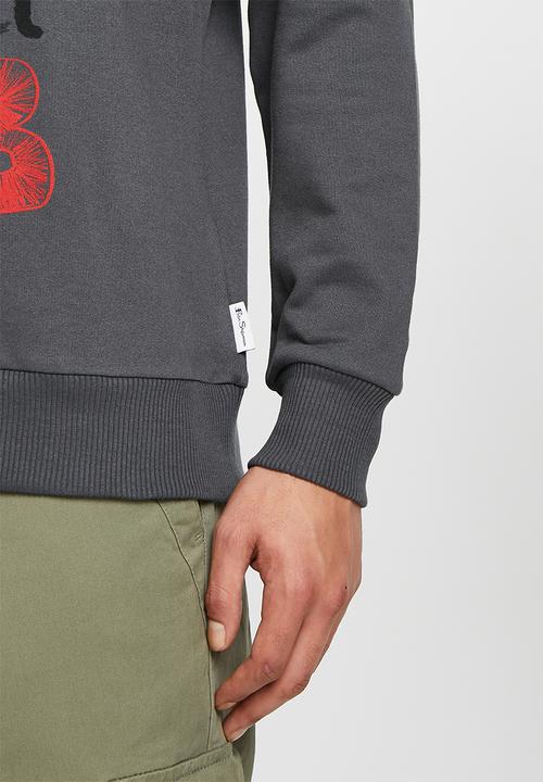 Ben Sherman - Typography crew sweater - charcoal