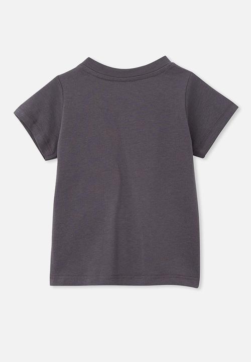 Cotton On - Jamie short sleeve tee - rabbit grey sun seeker