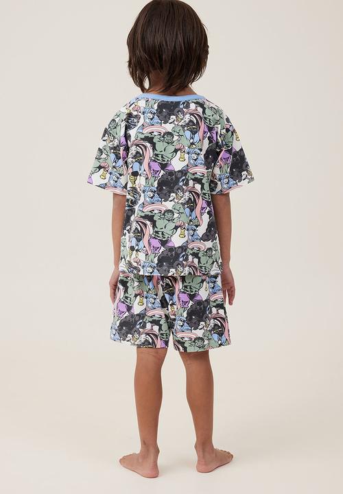 Cotton On - Felix short sleeve pyjama set license - lcn mar vanilla/marvel avengers