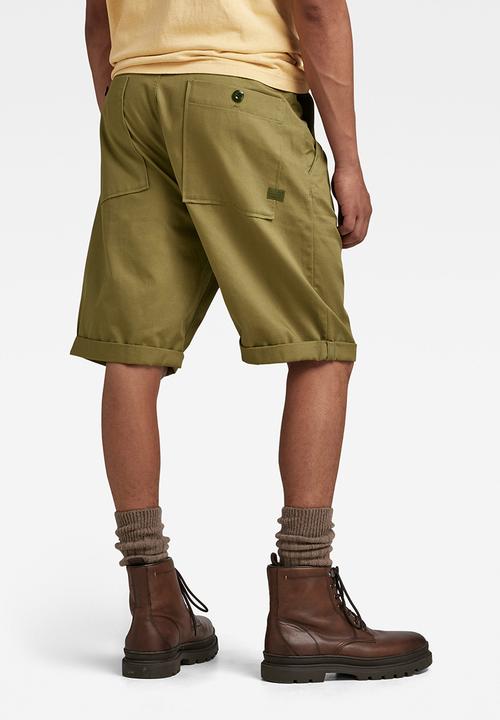 G-STAR - Worker chino short - draper dobby - olive