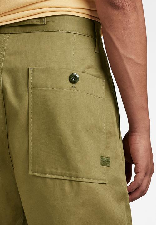 G-STAR - Worker chino short - draper dobby - olive