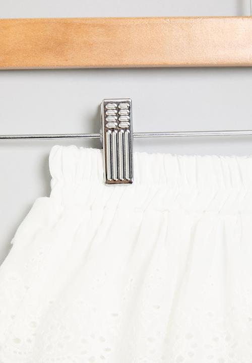 Pop Candy - Anglaise skort -white