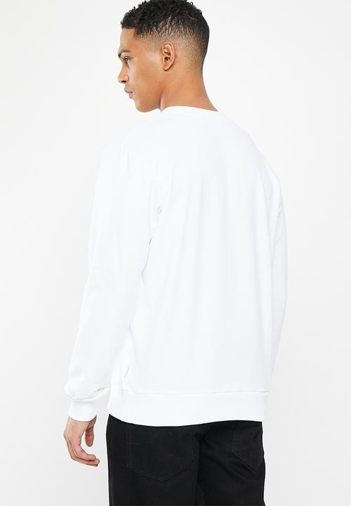 Ben Sherman - Typography crew sweater - white 