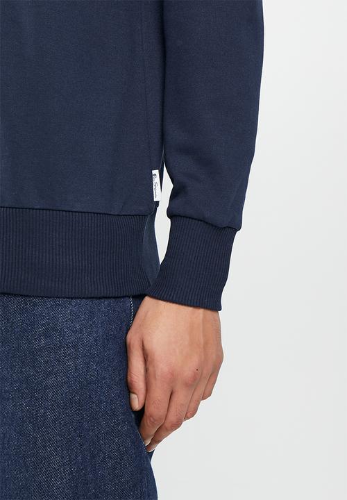Ben Sherman - Col block crew sweater - navy 