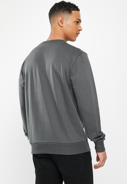 Ben Sherman - B kangaroo pkt sweater - chorcoal 