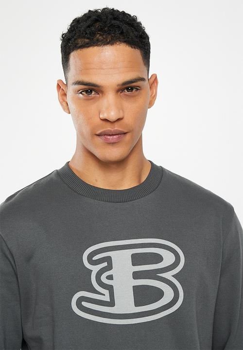 Ben Sherman - B kangaroo pkt sweater - chorcoal 