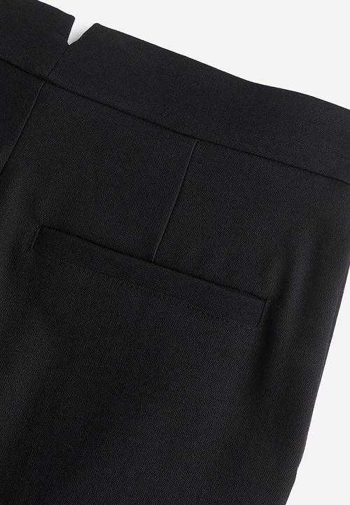 H&M - H&M Studio: Wool-blend bootcut trousers - midnight black 