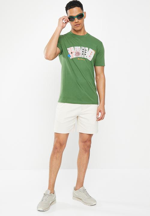 Ben Sherman - Playing card tee-shirt - rich fern