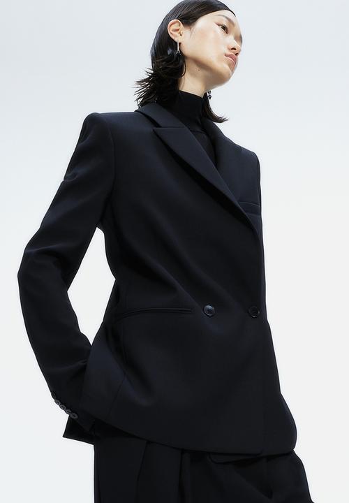 H&M - H&M Studio: Wool-blend blazer - midnight black 