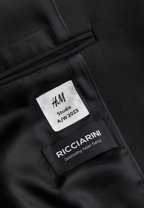 H&M - H&M Studio: Wool-blend blazer - midnight black 