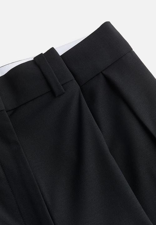 H&M - H&M Studio: Wool-blend tailored trousers - midnight black 